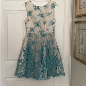 Floral embroidered dress